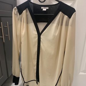 Bar III button up blouse open back